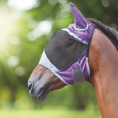 Fliegenmaske Deluxe mit Ohren Lila Fliegenmaske Deluxe mit Ohren Lila