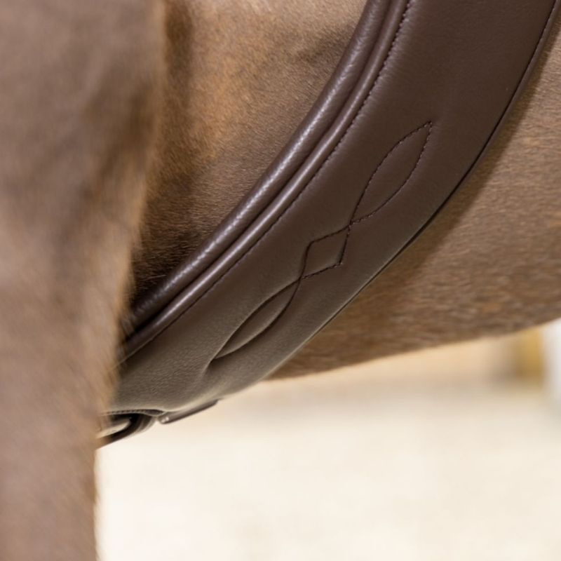 Anatomischer Sattelgurt LUSSO Elastic Braun