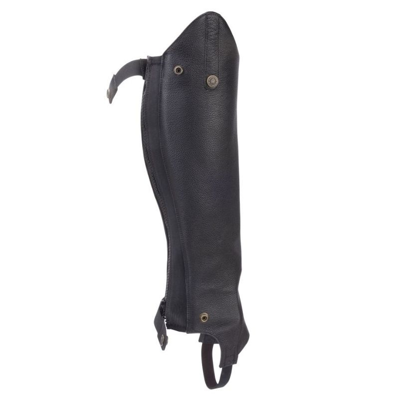 Short Chaps Leather Schwarz