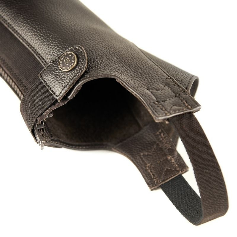Short Chaps Leather Braun