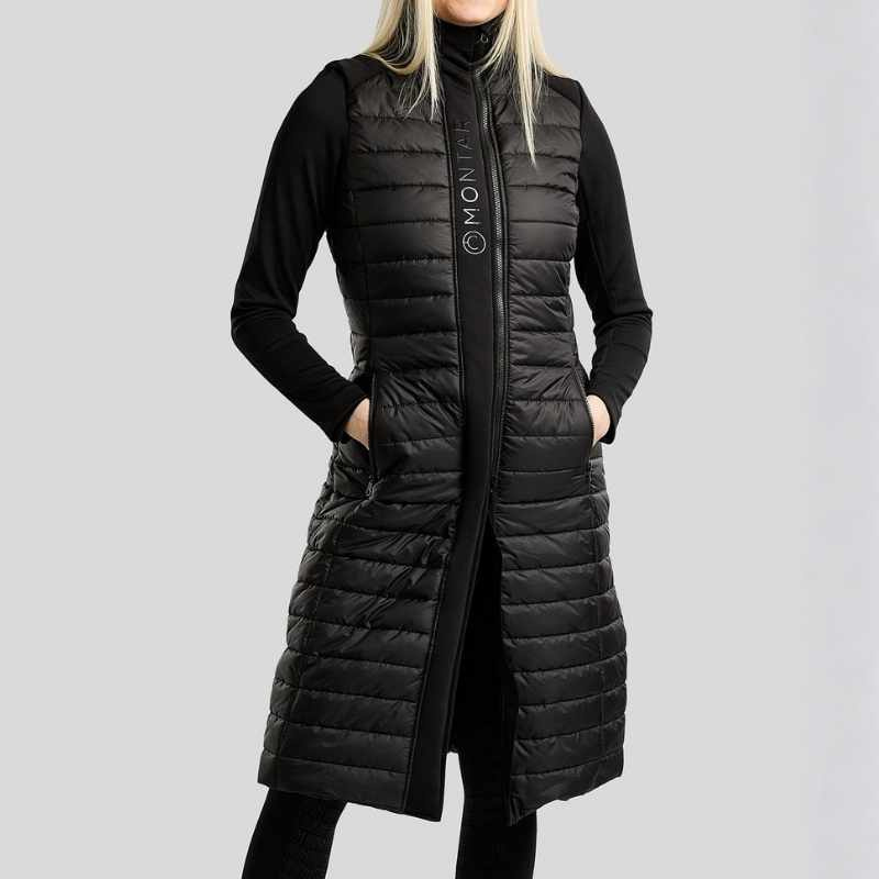 Reitmantel Emma Long Softshell Hybrid Schwarz