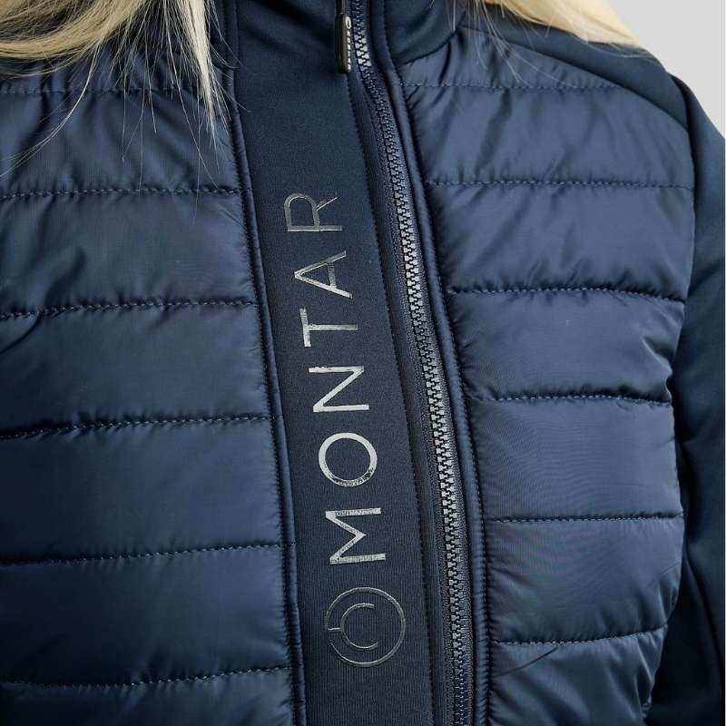 Reitmantel Emma Long Softshell Hybrid Marineblau