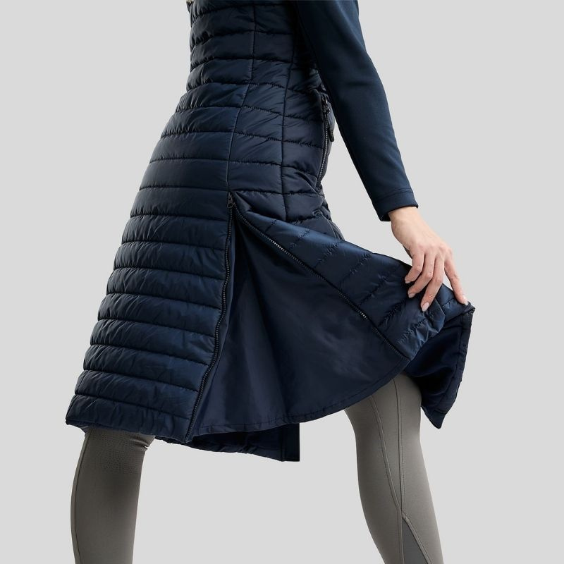 Reitmantel Emma Long Softshell Hybrid Marineblau