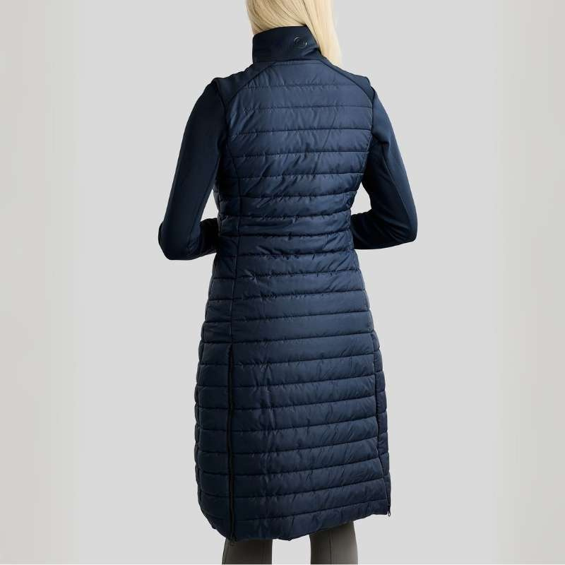 Reitmantel Emma Long Softshell Hybrid Marineblau