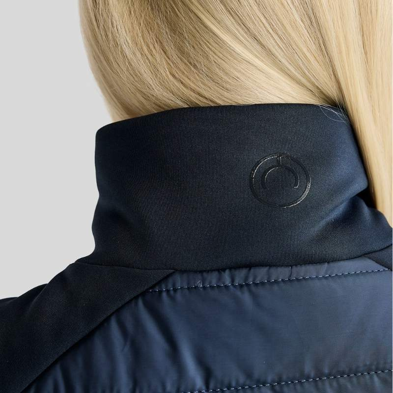 Reitmantel Emma Long Softshell Hybrid Marineblau