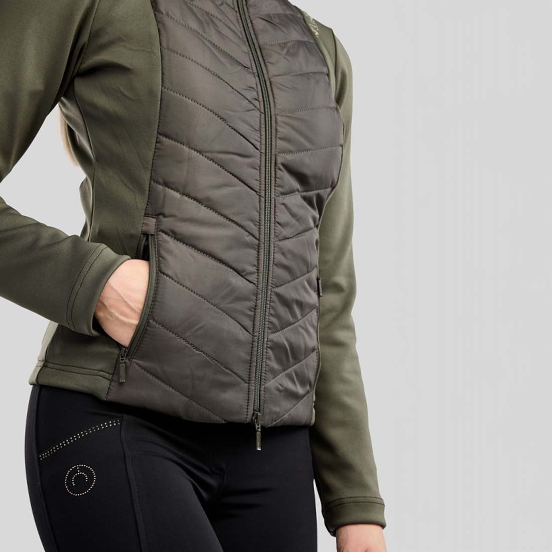 Hybridjacke MoEverline Crystals Forest Green