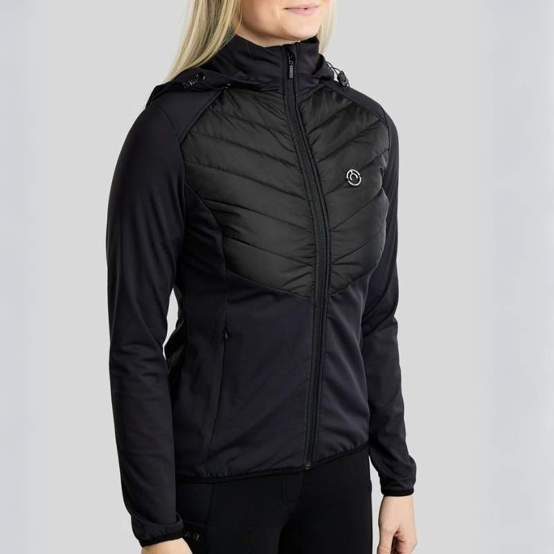 Hybridjacke MoAddie Logo Charm Schwarz
