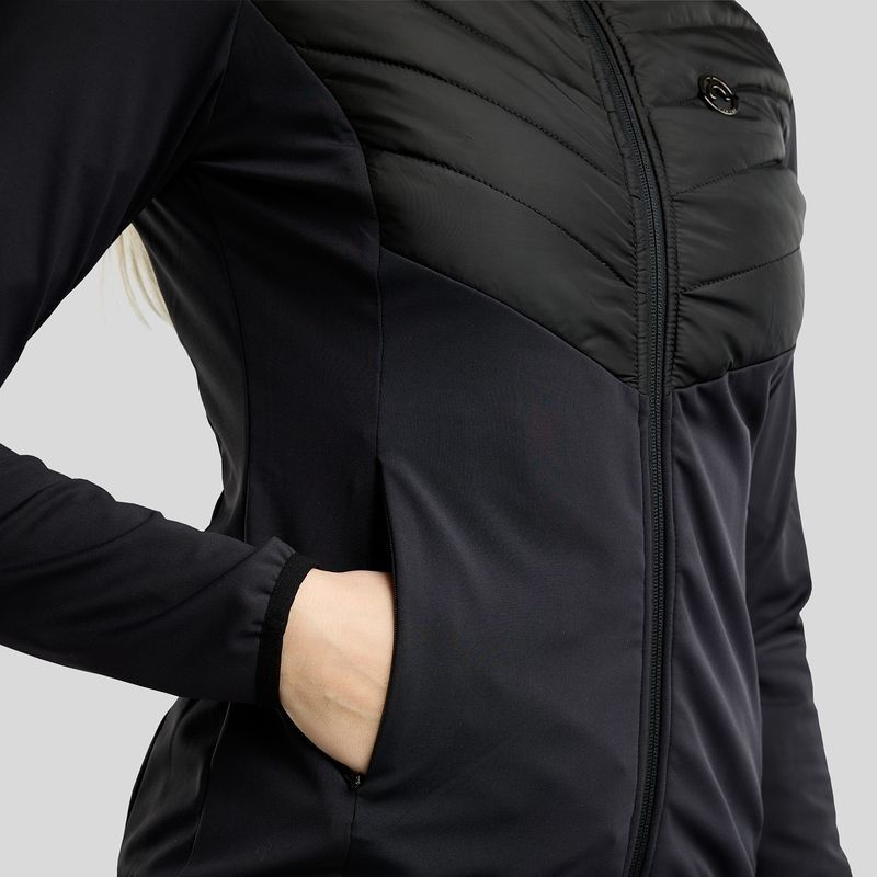 Hybridjacke MoAddie Logo Charm Schwarz