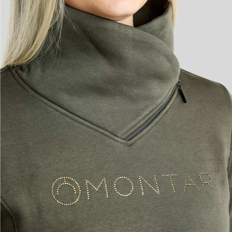 Sweatshirt MoNaja Crystals Forest Green