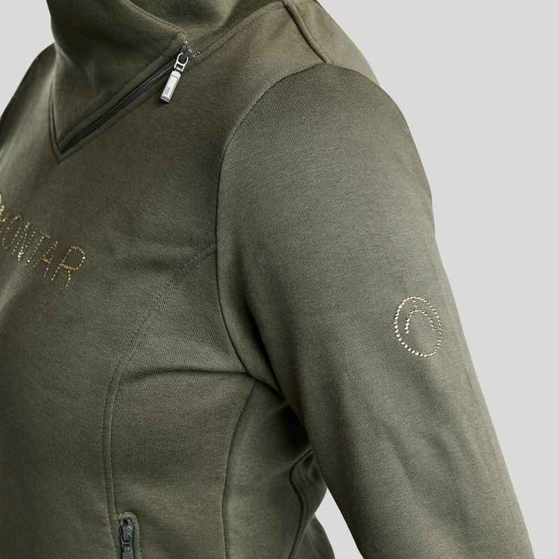 Sweatshirt MoNaja Crystals Forest Green