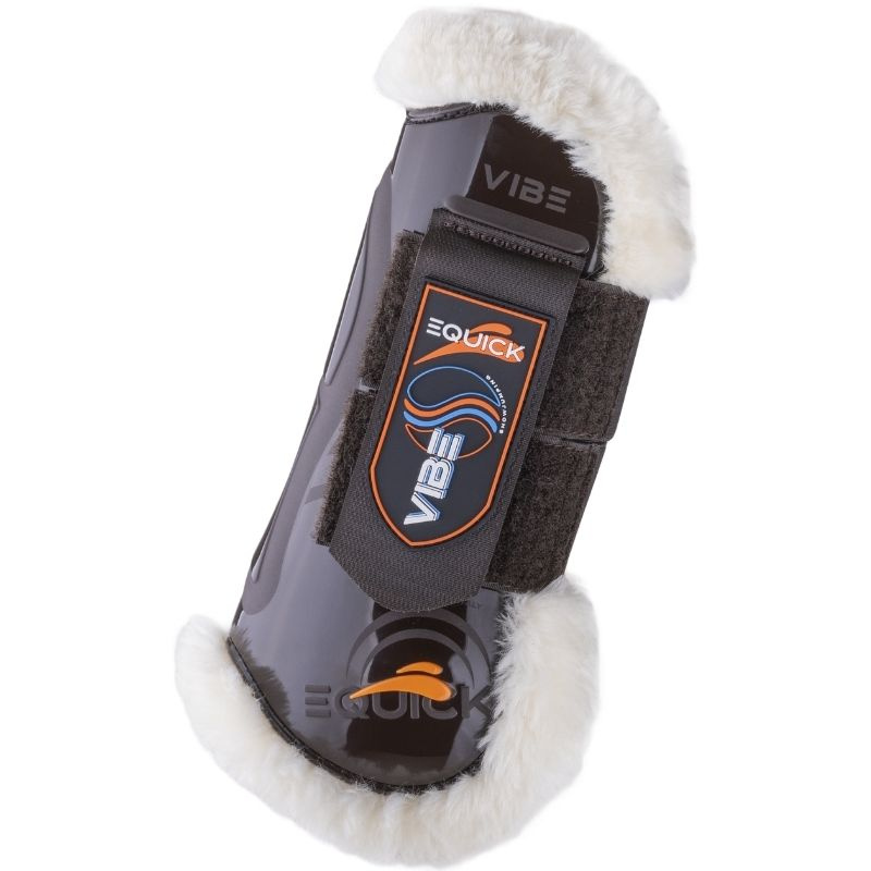 Tendon Boots Vibe Velcro Fluffy Braun