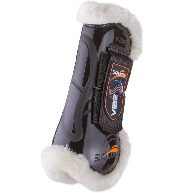 Tendon Boots Vibe Velcro Fluffy Braun