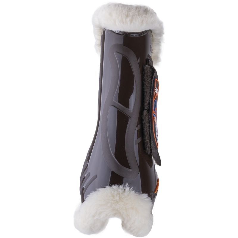 Tendon Boots Vibe Velcro Fluffy Braun