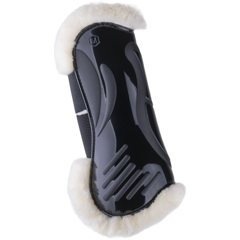 Tendon Boots Vibe Velcro Fluffy Schwarz
