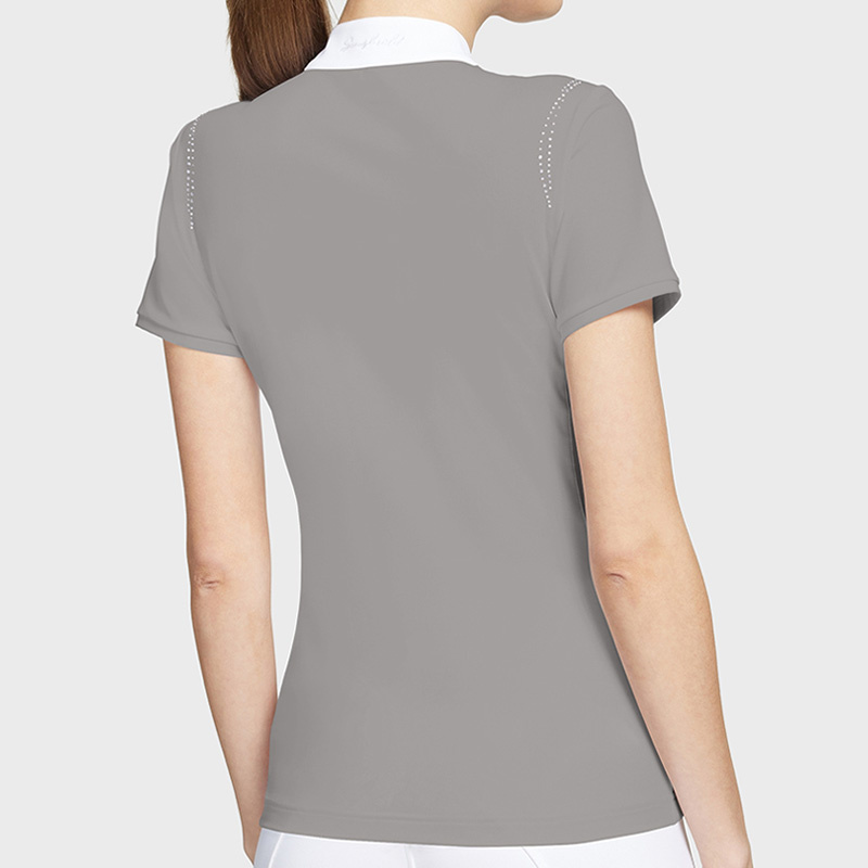 Turniershirt Leia Crystal SS Hellgrau
