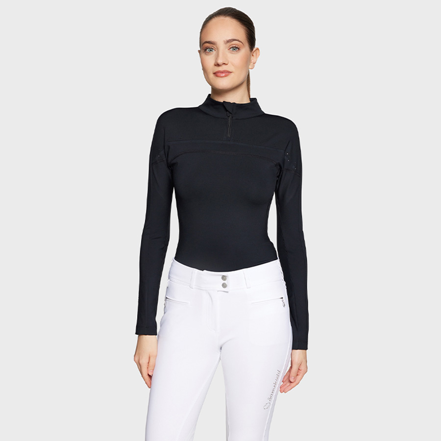 Funktionsshirt Amber 1/2 Zip Schwarz