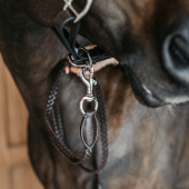 Lederhalfter Plaited WBD Braun Lederhalfter Plaited WBD Braun